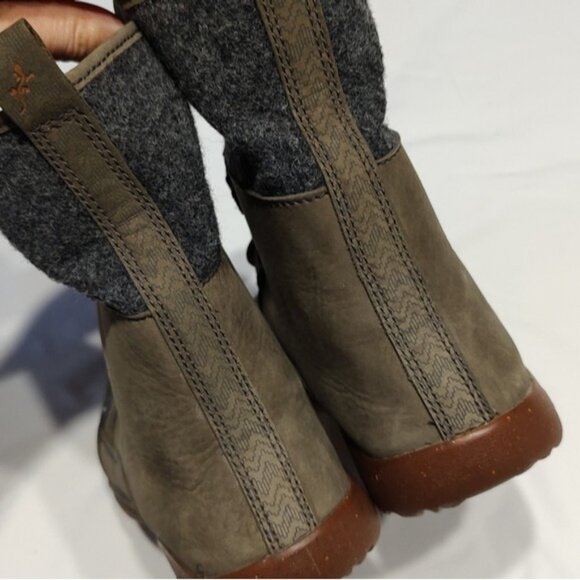 Chaco Barbary Nickel Gray Wool Leather Waterproof Boots 10.5 - Picture 6 of 9